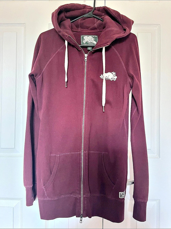 Roots Tops - Roots Canada Full Zip Beaver Logo Hoodie Large